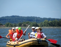 Fotografia: Jezioro pod Kutiną - nauka pływania pontonem